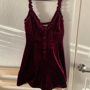 Urban outfitters velvet romper